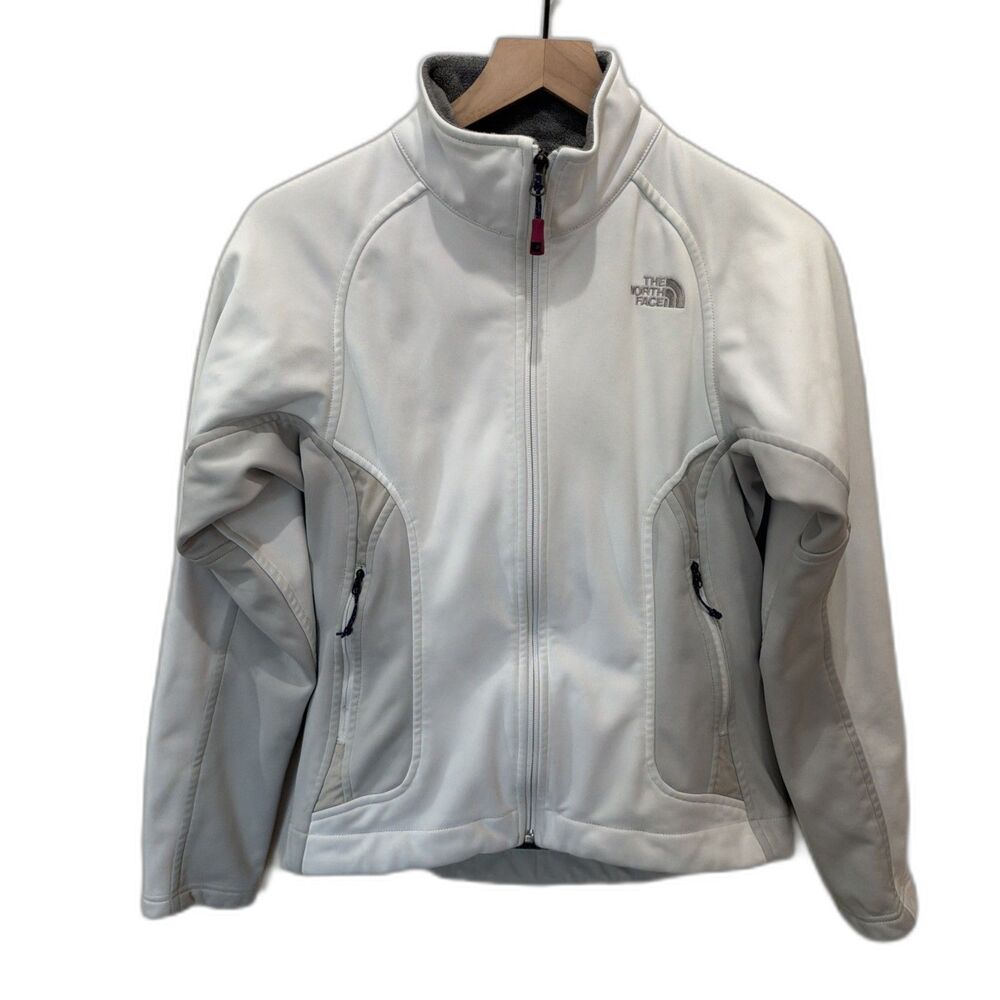 The North Face Summit Series Women's White Gray Windstopper Jacket Small